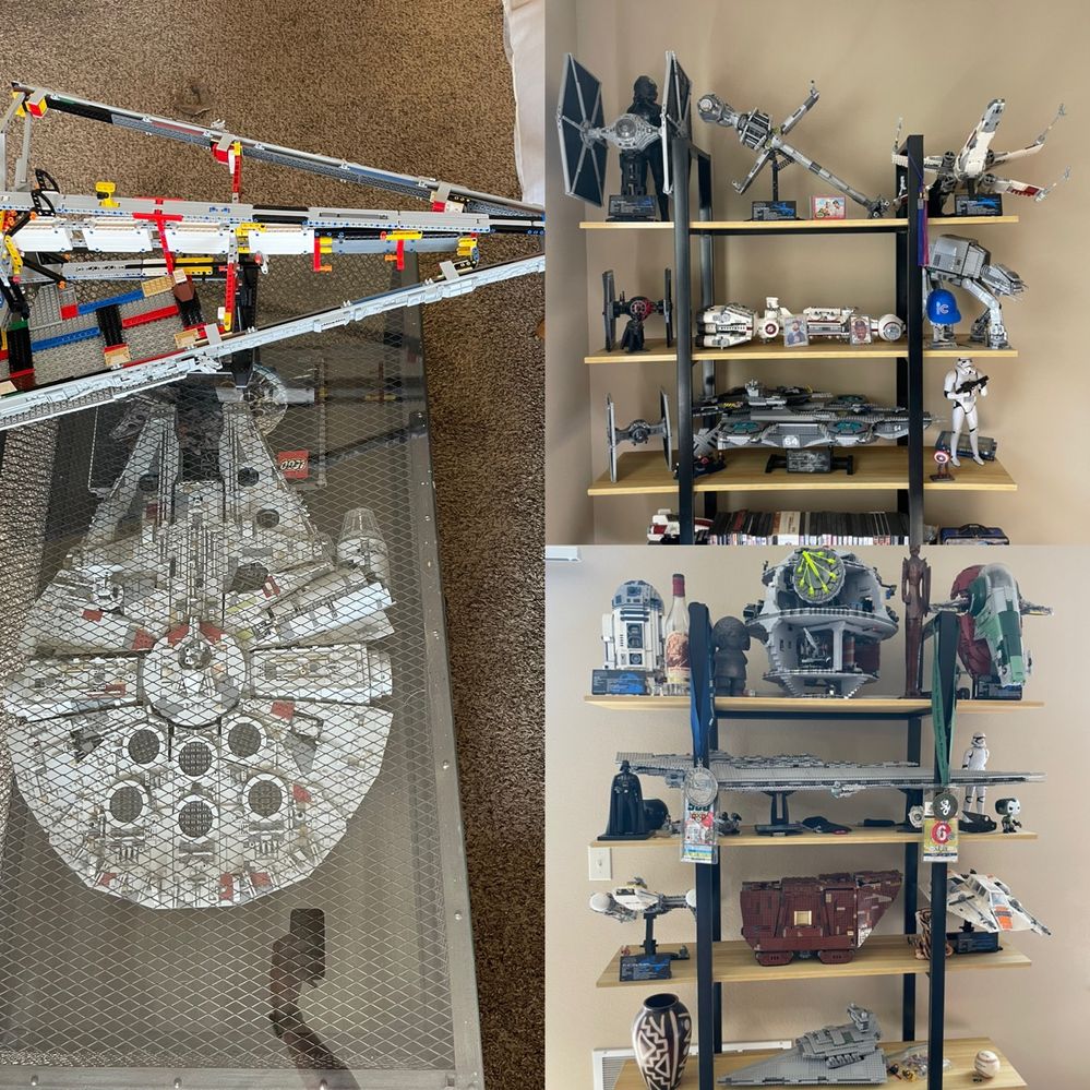 I have... yeah a bit of a problem you could say, when it comes to Star Wars and Legos. The Falcon weighs a little over 12K and I'm currently building the Star Destroyer (thinking hard about the AT-AT after, if I can figure out where to store it).
