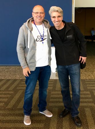 Yours truly and Craig Federighi