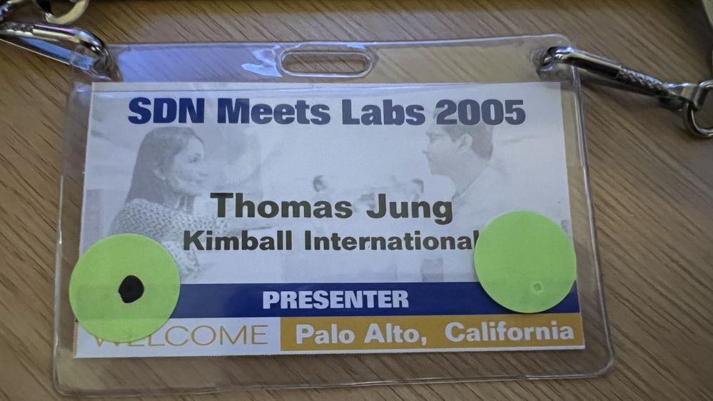 Badge from First SDN In-Person meetup