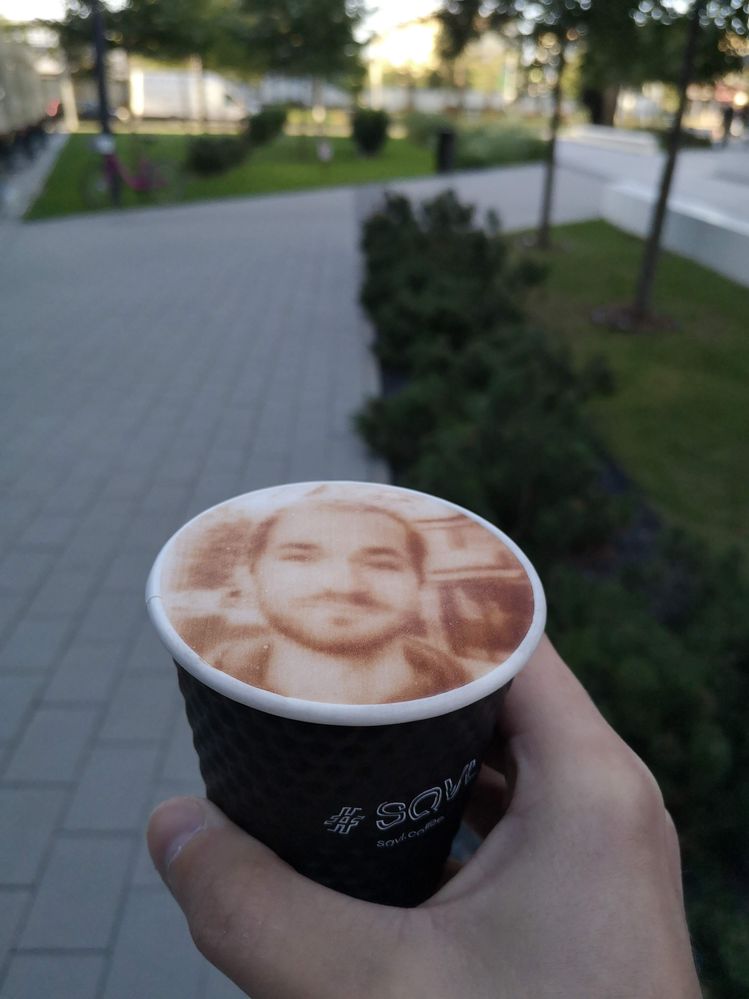 Coffee with a face :-D