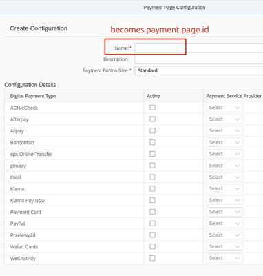 Payment Page ID during Payment Page Creation