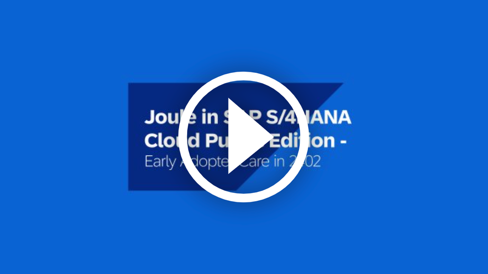 Joule in SAP S/4HANA Cloud Public Edition