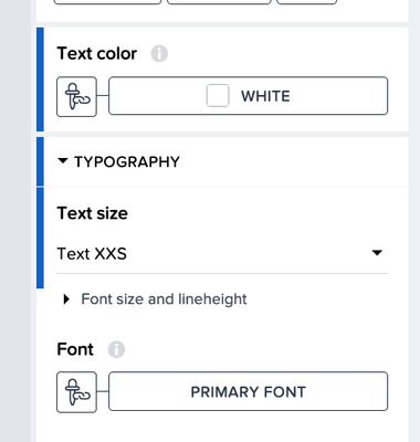 The text color property