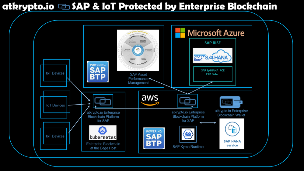 IoT Internet of Things Edge Data Cyber Security and SAP Asset Performance Management BTP Protected by Enterprise Blockchain - atkrypto.io