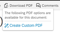 In-app help for PDF feature